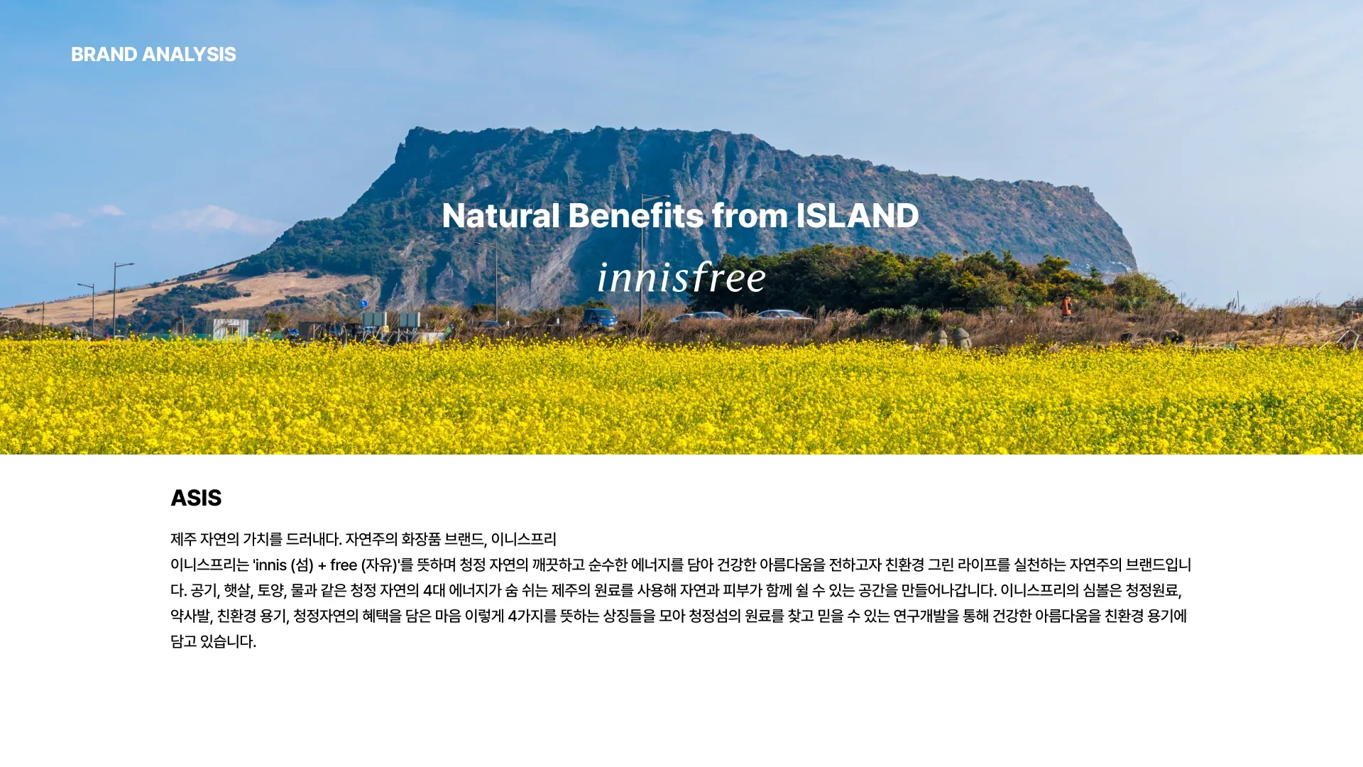 INNISFREE 제안 페이지 3